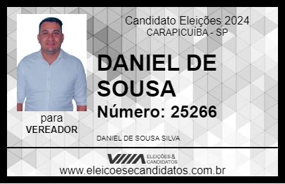 Candidato DANIEL DE SOUSA 2024 - CARAPICUÍBA - Eleições