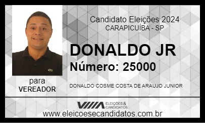 Candidato DONALDO JR 2024 - CARAPICUÍBA - Eleições