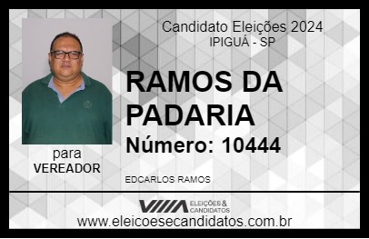 Candidato RAMOS DA PADARIA 2024 - IPIGUÁ - Eleições