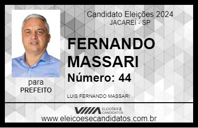 Candidato FERNANDO MASSARI 2024 - JACAREÍ - Eleições