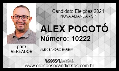 Candidato ALEX POCOTÓ 2024 - NOVA ALIANÇA - Eleições