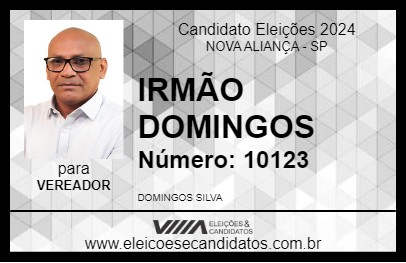 Candidato IRMÃO DOMINGOS 2024 - NOVA ALIANÇA - Eleições