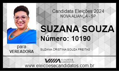 Candidato SUZANA SOUZA 2024 - NOVA ALIANÇA - Eleições