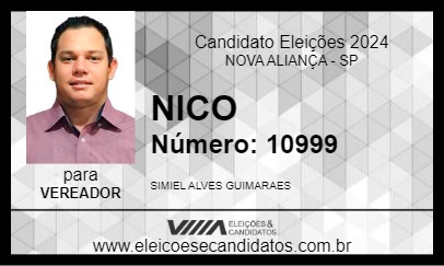 Candidato NICO 2024 - NOVA ALIANÇA - Eleições