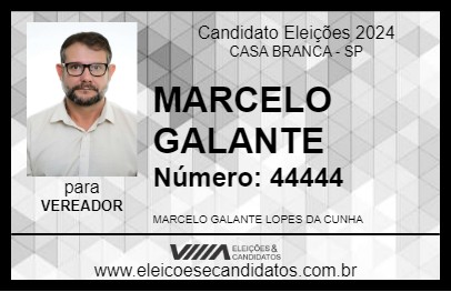 Candidato MARCELO GALANTE 2024 - CASA BRANCA - Eleições