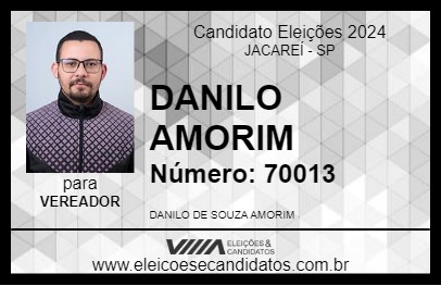 Candidato DANILO AMORIM 2024 - JACAREÍ - Eleições