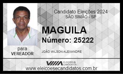 Candidato MAGUILA 2024 - SÃO SIMÃO - Eleições