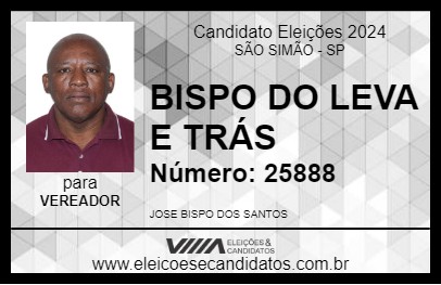 Candidato BISPO DO LEVA E TRÁS 2024 - SÃO SIMÃO - Eleições