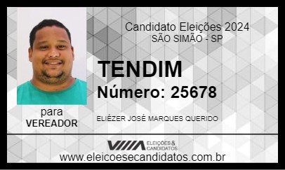 Candidato TENDIM 2024 - SÃO SIMÃO - Eleições