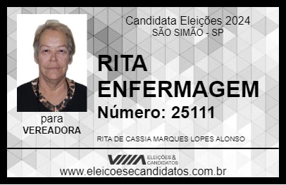 Candidato RITA ENFERMAGEM 2024 - SÃO SIMÃO - Eleições