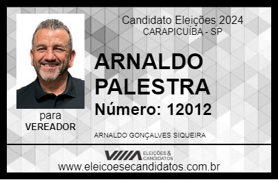 Candidato ARNALDO PALESTRA 2024 - CARAPICUÍBA - Eleições