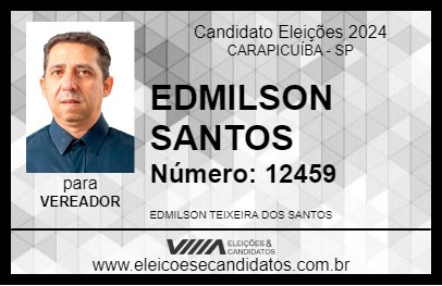 Candidato EDMILSON SANTOS 2024 - CARAPICUÍBA - Eleições