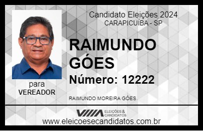 Candidato RAIMUNDO GÓES 2024 - CARAPICUÍBA - Eleições