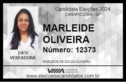 Candidato MARLEIDE OLIVEIRA 2024 - CARAPICUÍBA - Eleições