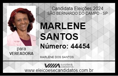 Candidato MARLENE SANTOS 2024 - SÃO BERNARDO DO CAMPO - Eleições