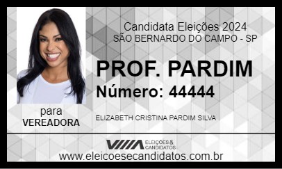 Candidato PROF. PARDIM 2024 - SÃO BERNARDO DO CAMPO - Eleições