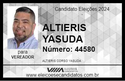 Candidato ALTIERIS YASUDA 2024 - SÃO BERNARDO DO CAMPO - Eleições