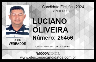 Candidato LUCIANO OLIVEIRA 2024 - VINHEDO - Eleições