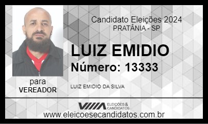 Candidato LUIZ EMIDIO 2024 - PRATÂNIA - Eleições