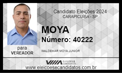 Candidato MOYA 2024 - CARAPICUÍBA - Eleições