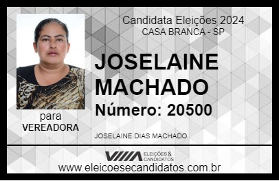 Candidato JOSELAINE MACHADO 2024 - CASA BRANCA - Eleições