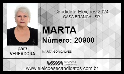 Candidato MARTA 2024 - CASA BRANCA - Eleições