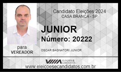 Candidato JUNIOR 2024 - CASA BRANCA - Eleições