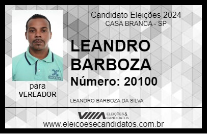 Candidato LEANDRO BARBOZA 2024 - CASA BRANCA - Eleições