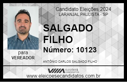 Candidato SALGADO FILHO 2024 - LARANJAL PAULISTA - Eleições