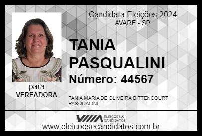 Candidato TANIA PASQUALINI 2024 - AVARÉ - Eleições