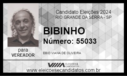 Candidato BIBINHO 2024 - RIO GRANDE DA SERRA - Eleições