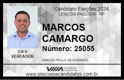 Candidato MARCOS CAMARGO 2024 - LENÇÓIS PAULISTA - Eleições