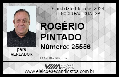 Candidato ROGÉRIO PINTADO  2024 - LENÇÓIS PAULISTA - Eleições