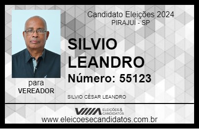 Candidato SILVIO LEANDRO 2024 - PIRAJUÍ - Eleições