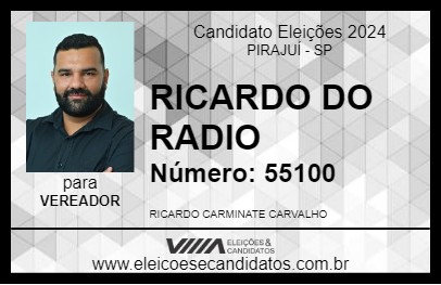 Candidato RICARDO DO RADIO 2024 - PIRAJUÍ - Eleições