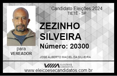 Candidato ZEZINHO SILVEIRA 2024 - TIETÊ - Eleições