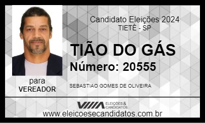 Candidato TIÃO DO GÁS 2024 - TIETÊ - Eleições