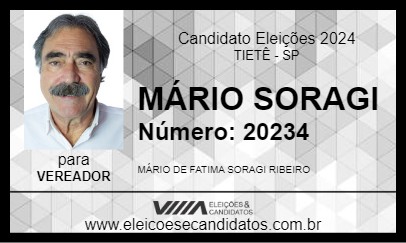 Candidato MÁRIO SORAGI  2024 - TIETÊ - Eleições