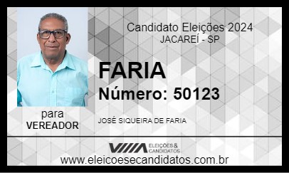 Candidato FARIA 2024 - JACAREÍ - Eleições