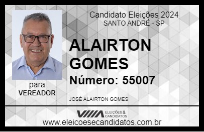 Candidato ALAIRTON GOMES 2024 - SANTO ANDRÉ - Eleições