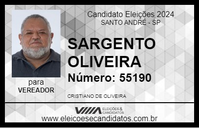 Candidato SARGENTO OLIVEIRA 2024 - SANTO ANDRÉ - Eleições