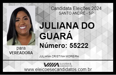 Candidato JULIANA DO GUARÁ 2024 - SANTO ANDRÉ - Eleições