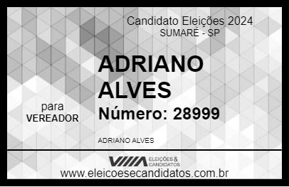 Candidato ADRIANO ALVES 2024 - SUMARÉ - Eleições