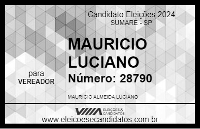 Candidato MAURICIO LUCIANO 2024 - SUMARÉ - Eleições