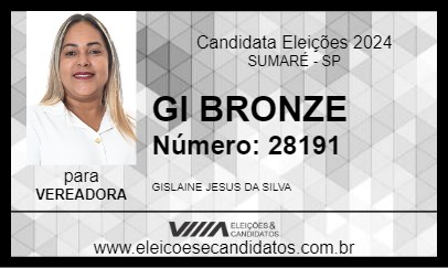 Candidato GI BRONZE 2024 - SUMARÉ - Eleições