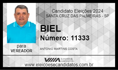 Candidato BIEL 2024 - SANTA CRUZ DAS PALMEIRAS - Eleições