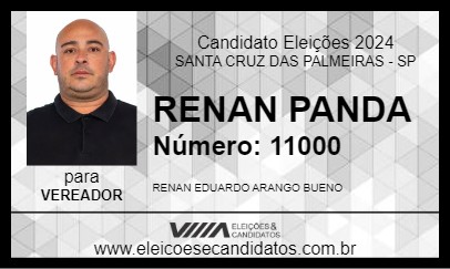 Candidato RENAN PANDA 2024 - SANTA CRUZ DAS PALMEIRAS - Eleições