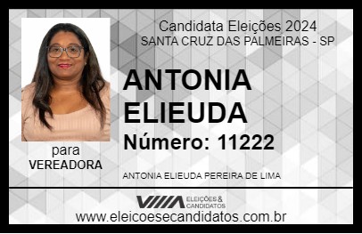 Candidato ANTONIA ELIEUDA 2024 - SANTA CRUZ DAS PALMEIRAS - Eleições