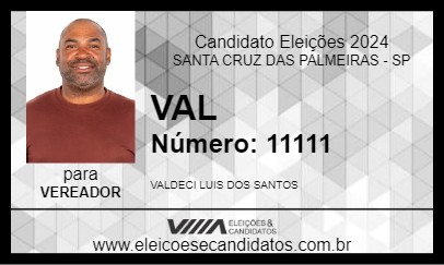 Candidato VAL 2024 - SANTA CRUZ DAS PALMEIRAS - Eleições