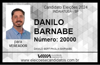 Candidato DANILO BARNABE 2024 - INDAIATUBA - Eleições